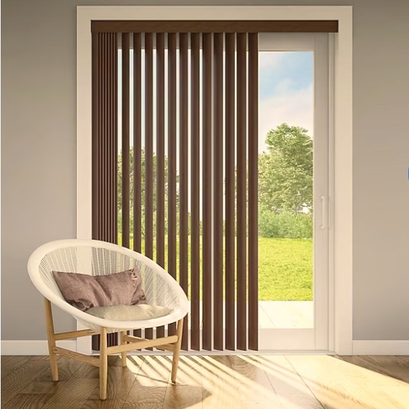 Levolor Other - LEVOLOR Trim+Go 3.5in x 54in Cordless Walnut Room Darkening Vertical Blinds
